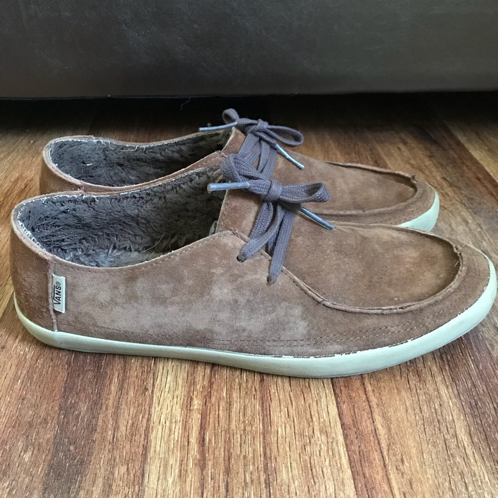 Vans Rata Vulc Brown Suede & Fleece Skate Shoes